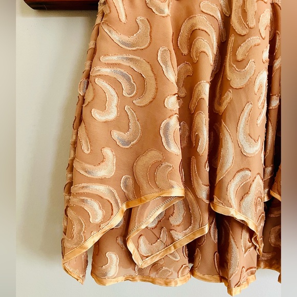 1980s Vintage Animal Print Ruffle Slip Dress - Picture 2 of 3